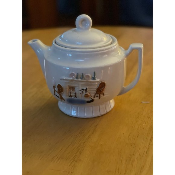 Porcelier teapot, 1930s, made in USA, collectable teapot, 60 oz, 7.5 cups - Picture 5 of 10